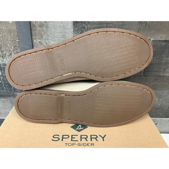SPERRY Men's 10.5M White Camel Topsider Authentic Original Boat Shoes LB8-9 - Picture 6 of 8